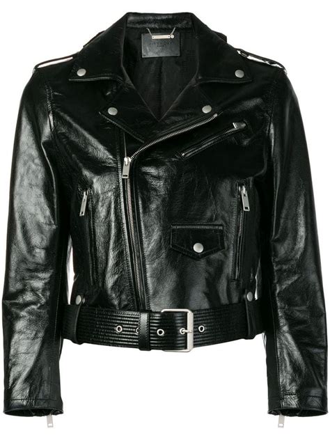 givenchy belted leather jacket|givenchy coats for women.